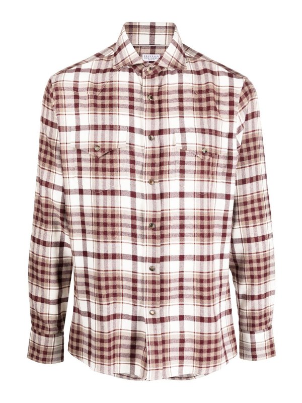 BRUNELLO CUCINELLI: shirts - Checked shirt