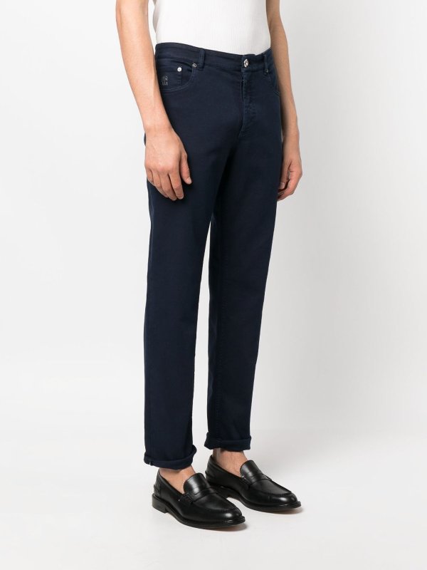 The Best Shops BRUNELLO CUCINELLI: Trousers Shorts - Dyed denim pants