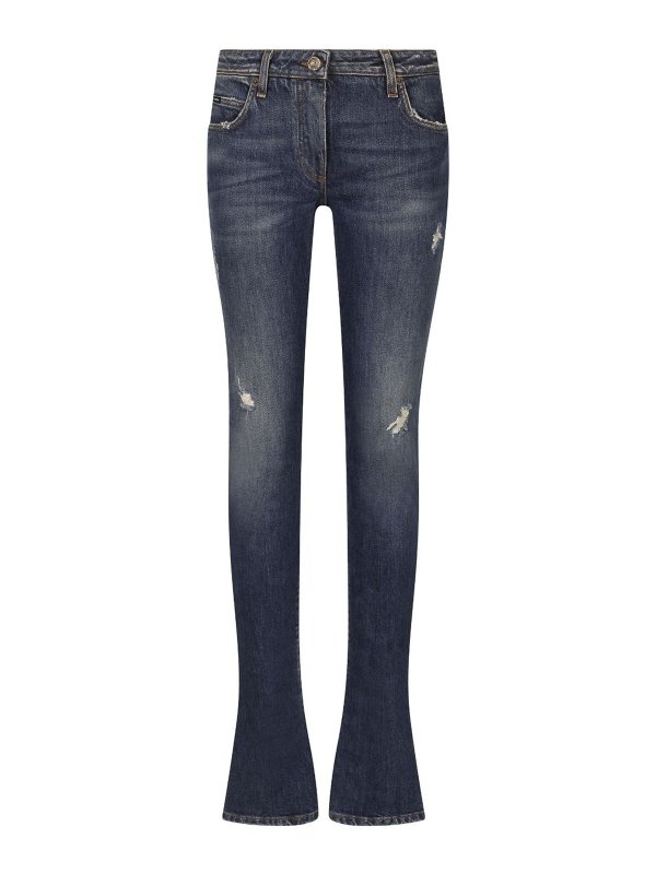 DOLCE & GABBANA: ブーツカットジーンズ - ブーツカットジーンズ - ダークウォッシュ