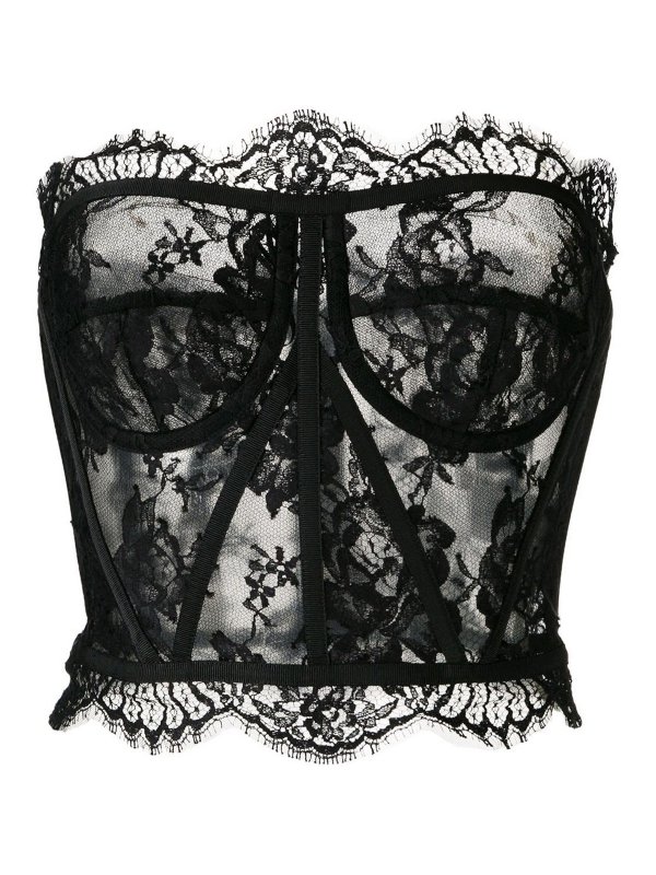 DOLCE & GABBANA: Tops & Tank tops - Lace bustier top