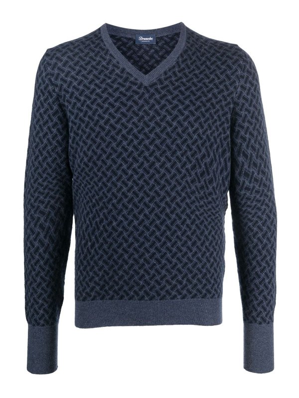 DRUMOHR: v necks - `biscottino` v-neck sweater