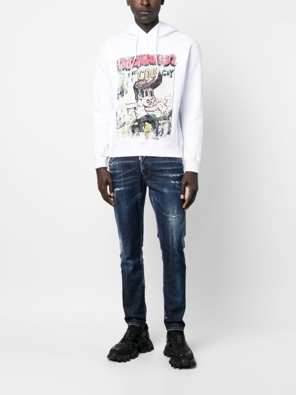 DSQUARED2: bootcut jeans online - `skater` 5-pocket jeans