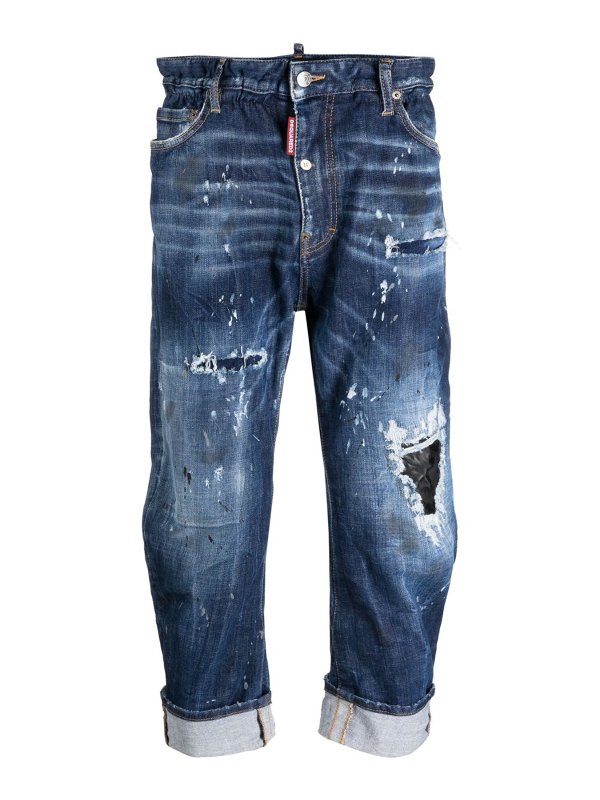 DSQUARED2: ブーツカットジーンズ - ブーツカットジーンズ - ダークブルー