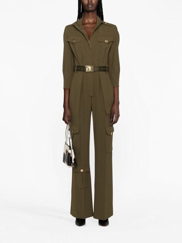 The Best Shops ELISABETTA FRANCHI: Jumpsuits - Jumpsuit - Dunkelgrün