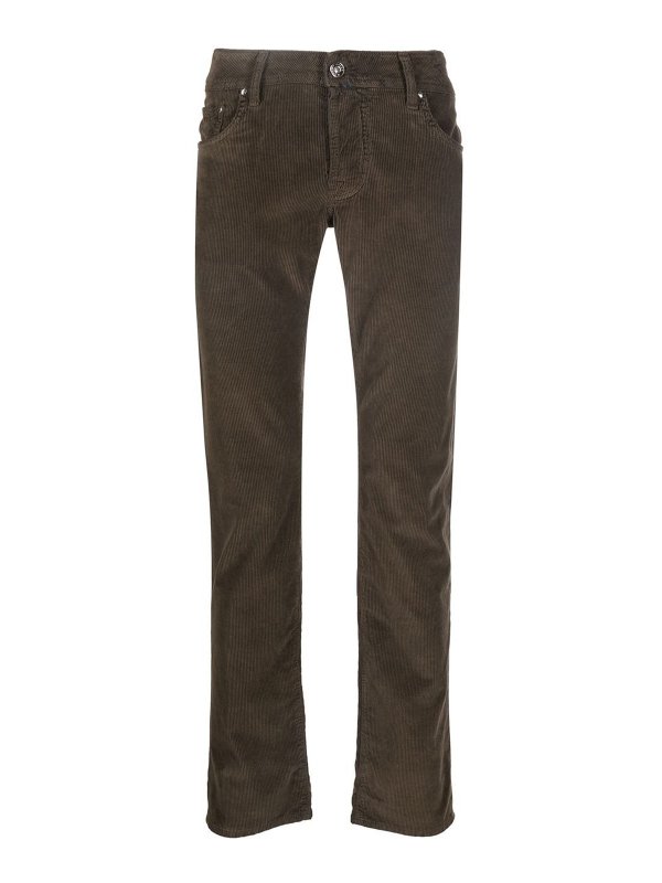 JACOB COHEN: Jeans évasés - Jean Bootcut - Marron