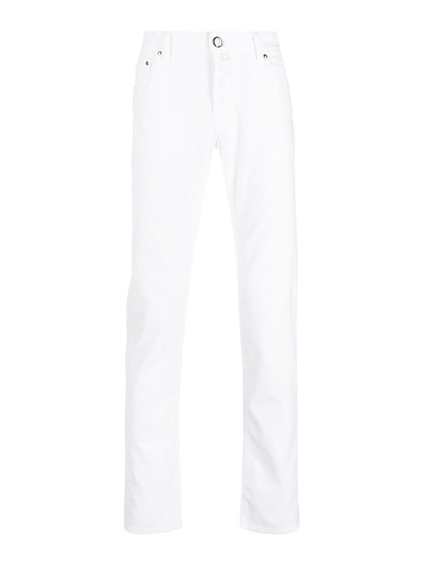 JACOB COHEN: ブーツカットジーンズ - ブーツカットジーンズ - 白