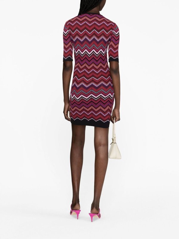 Half sleeve mini dress shop online: MISSONI