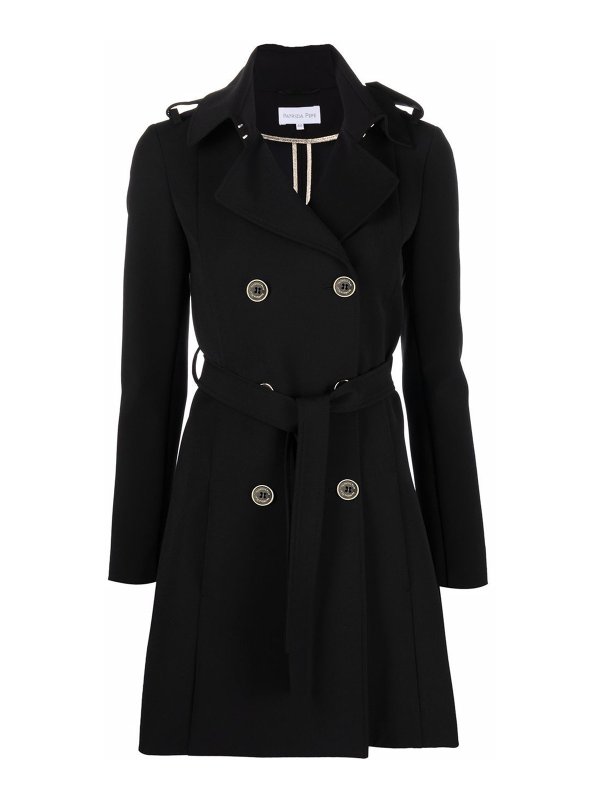 PATRIZIA PEPE: Kurze Mäntel - Kurzer Mantel - Schwarz