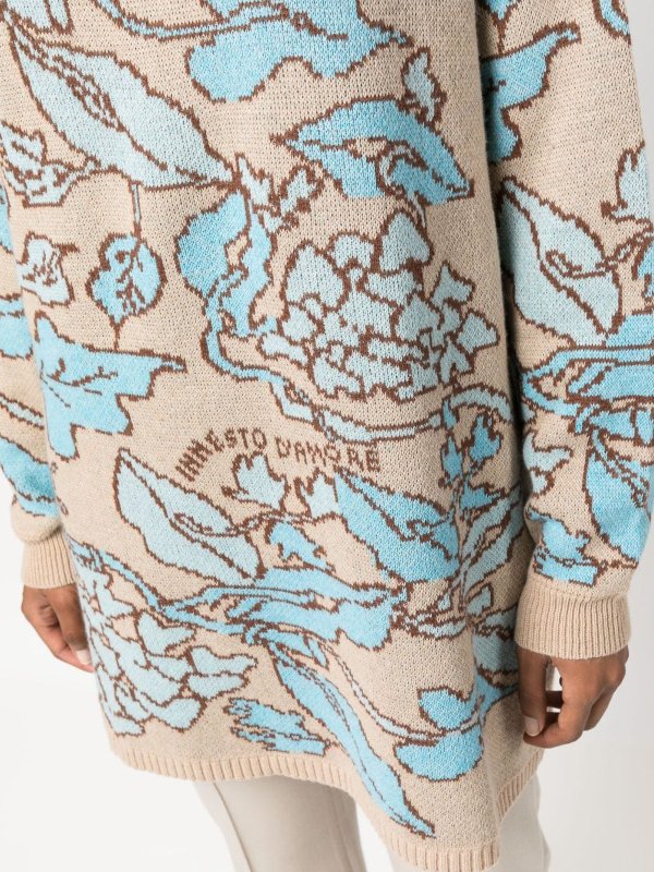 The Best Shops TWINSET: crew necks - Maxi jacquard knitted sweater