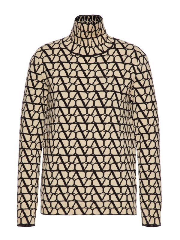 VALENTINO: Col roulé & Col polo - Pull Col Roulé - Beige