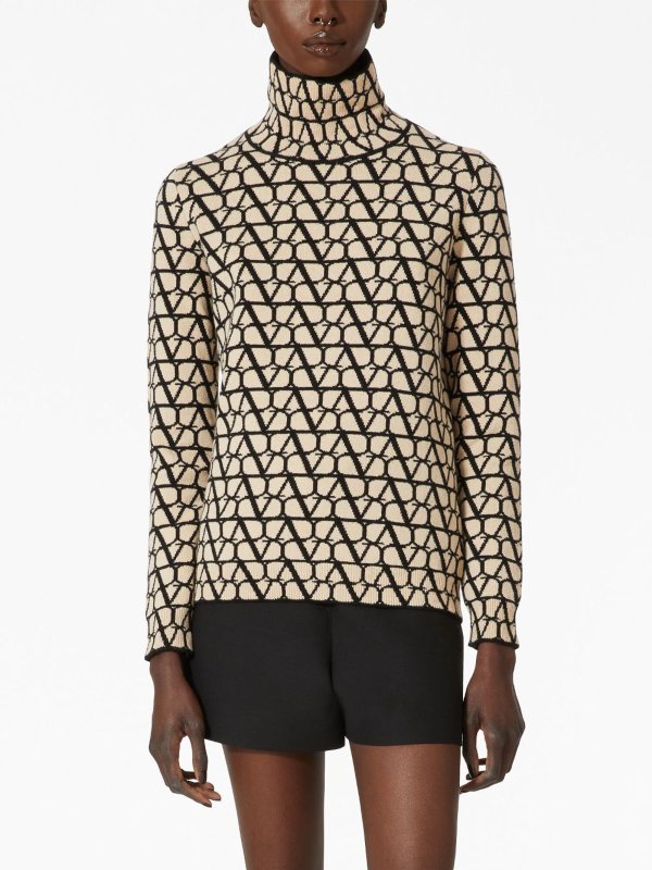 The Best Shops VALENTINO: Col roulé & Col polo - Pull Col Roulé - Beige