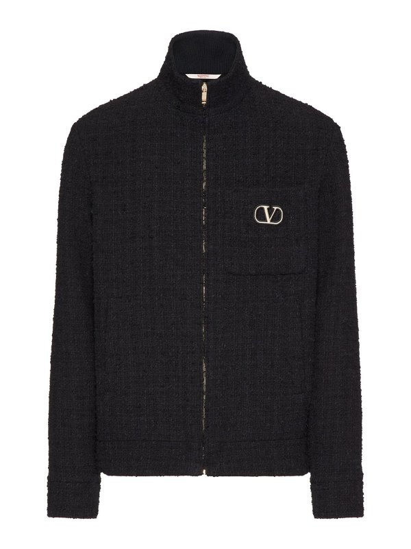 VALENTINO: casual jackets - `tweed` padded jacket