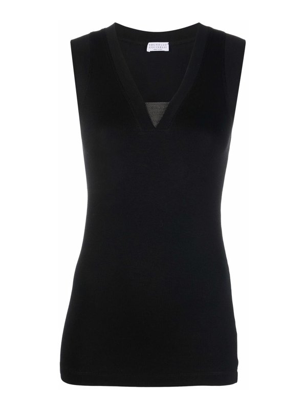 BRUNELLO CUCINELLI: トップス＆タンクトップ - トップ/タンクトップ - 黒