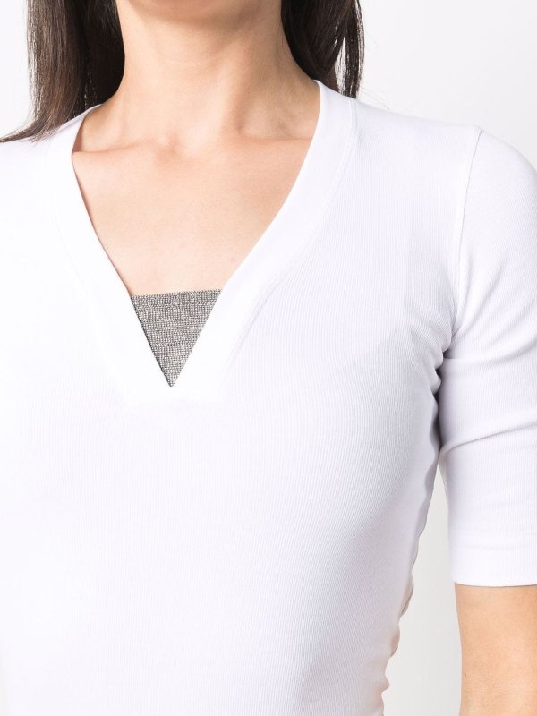 The Best Shops BRUNELLO CUCINELLI: T-shirts - T-Shirt - Weiß