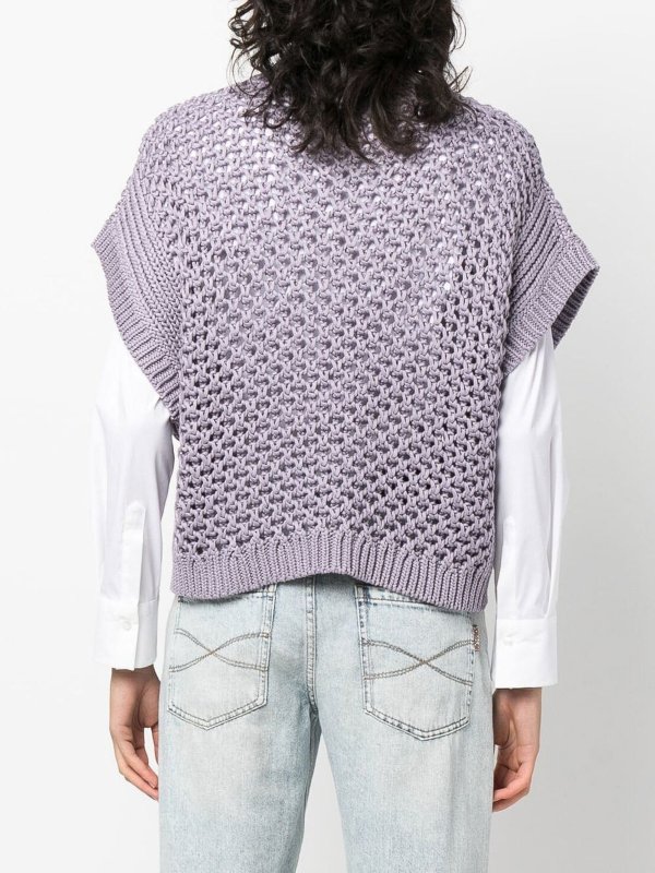 Weste - Hell-Lila shop online: BRUNELLO CUCINELLI