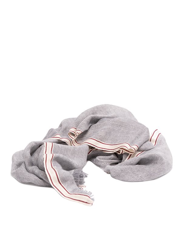 BRUNELLO CUCINELLI: スカーフ - スカーフ - グレー