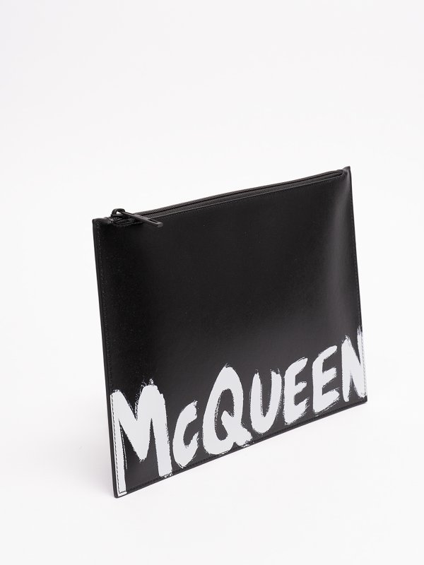 The Best Shops ALEXANDER MCQUEEN: custodie e cover - Pochette piatta con zip `mcqueen graffiti`