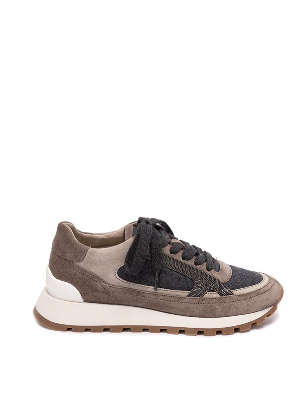 BRUNELLO CUCINELLI: trainers - Leather sneakers