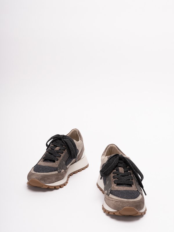 BRUNELLO CUCINELLI: trainers online - Leather sneakers