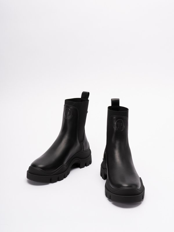 MONCLER: boots online - `larue` leather chelsea boots