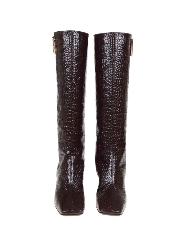 The Best Shops DOLCE & GABBANA: boots - Dolce & gabbana crocodile print leather boot
