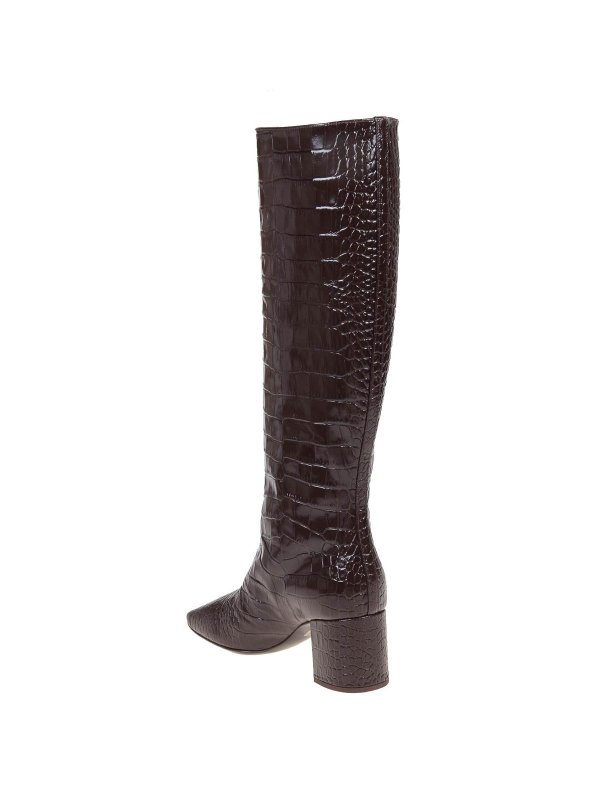 Dolce & gabbana crocodile print leather boot shop online: DOLCE & GABBANA
