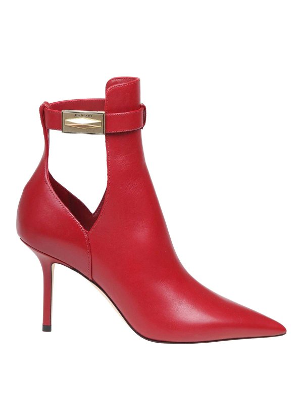 JIMMY CHOO: boots - Jimmy choo boot in ab 85 in burgundy leather