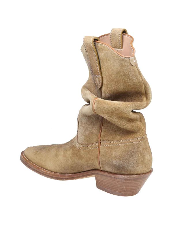 Maison margiela texan tabi boot in suede shop online: Maison Margiela