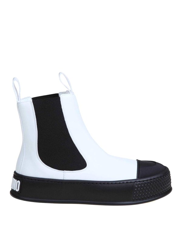 MOSCHINO: Bottines - Bottines - Blanc
