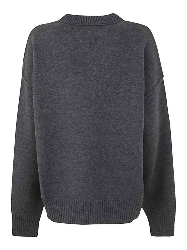 AMI PARIS: Suéteres con cuello pico online - Suéter Cuello Redondo - Gris