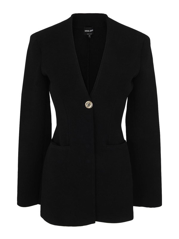 GIORGIO ARMANI: casual jackets - Single breasted jacket