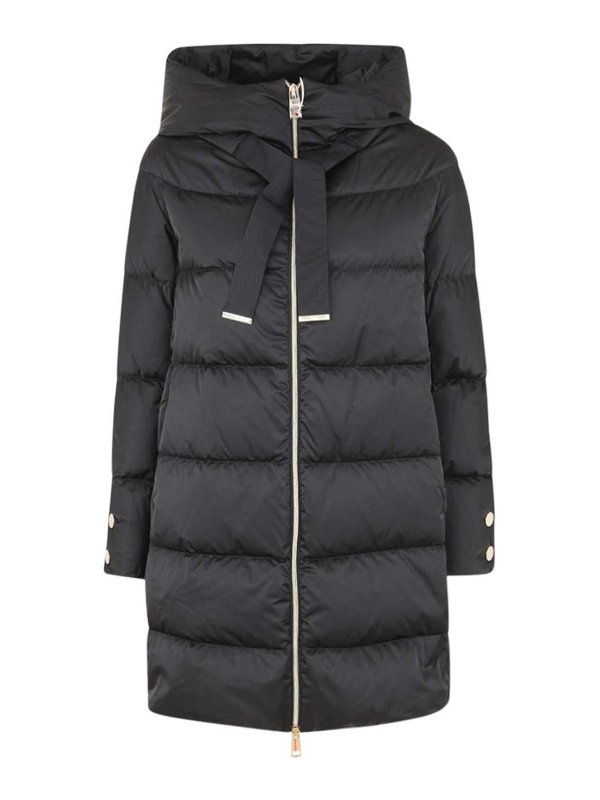 HERNO: casual jackets - A-shape hooded silk jacket