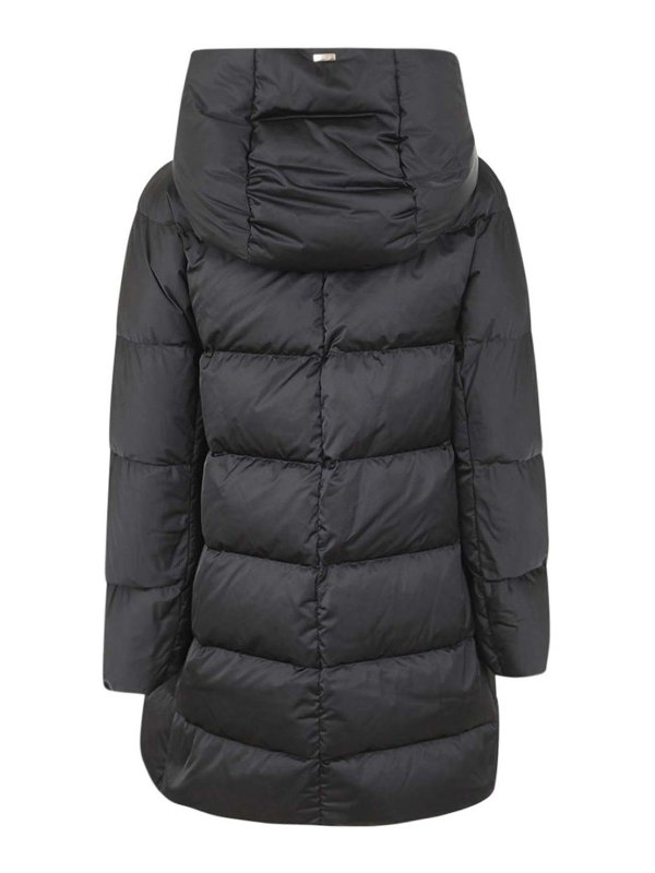 HERNO: casual jackets online - A-shape hooded silk jacket