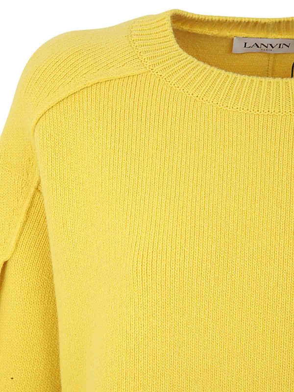 The Best Shops LANVIN: Strickpullover mit Rundhalsausschnitt - Rundhalspullover - Orange