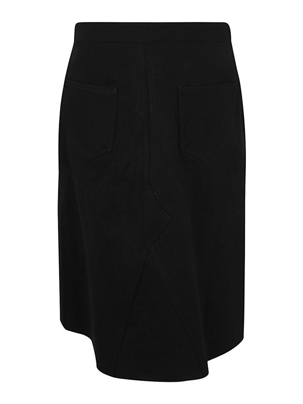 RICK OWENS: ニーレングススカート＆ミディ丈 online - 膝丈/ミディスカート - 黒