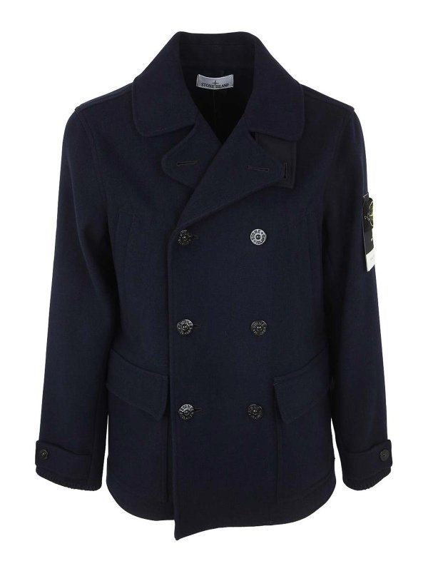 STONE ISLAND: casual jackets - Double breasted jacket