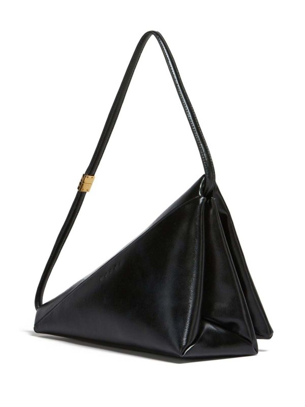 MARNI: Prisma patent leather bag - Black