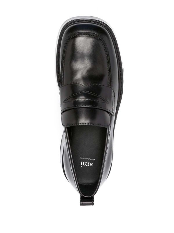 Leather loafer shop online: AMI PARIS