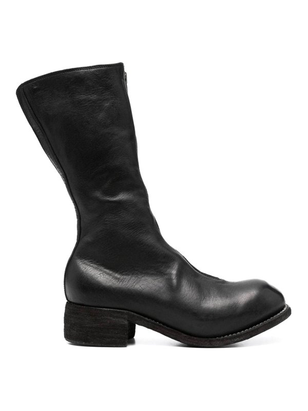 GUIDI: boots - Mid front zip boots