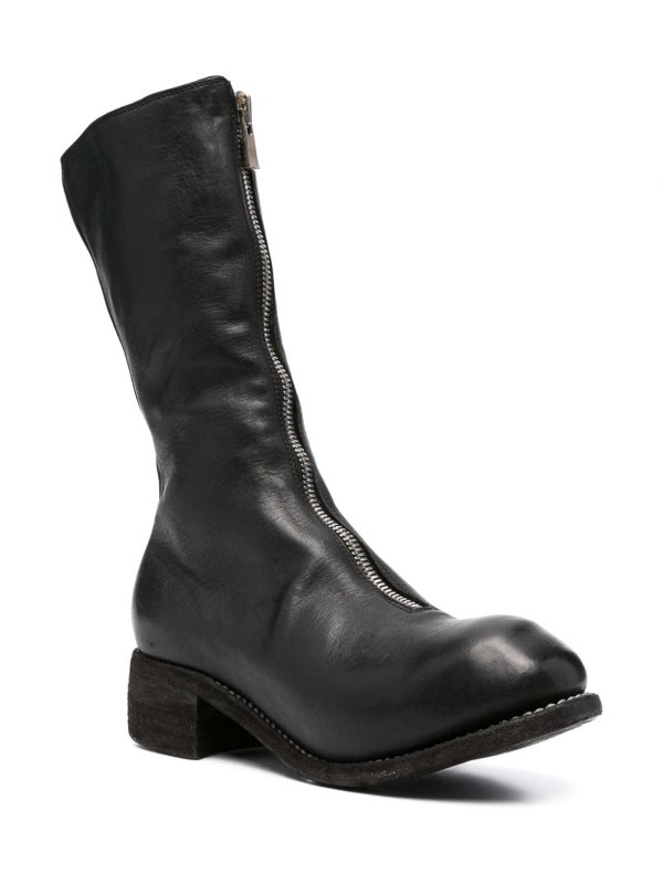 GUIDI: boots online - Mid front zip boots