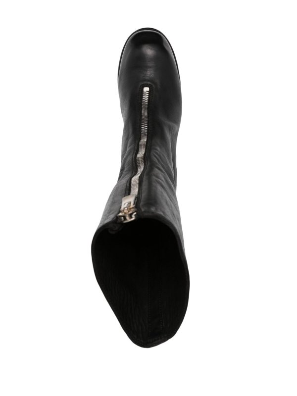 Mid front zip boots shop online: GUIDI