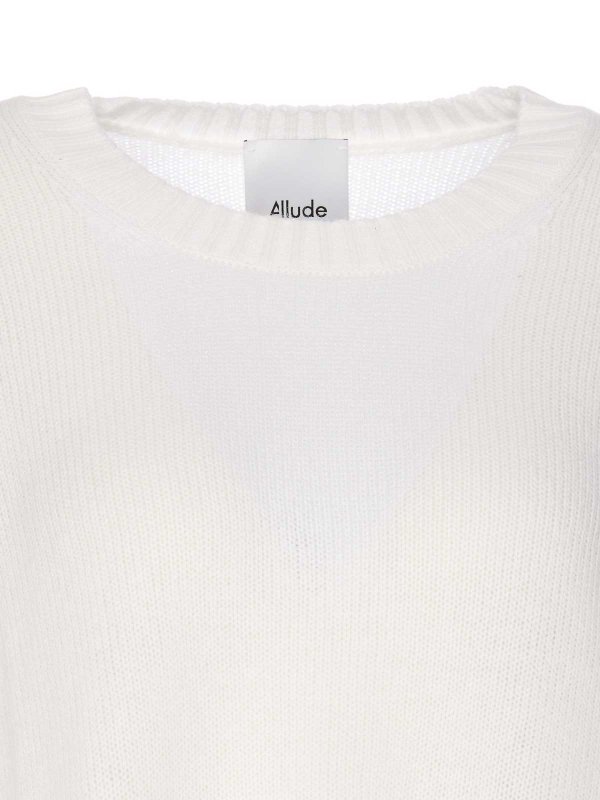 クルーネック - 白 shop online: ALLUDE