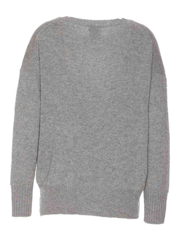 ALLUDE: クルーネック online - クルーネック - グレー
