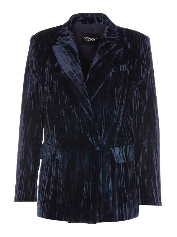 DONDUP: blazers - Velvet blazer