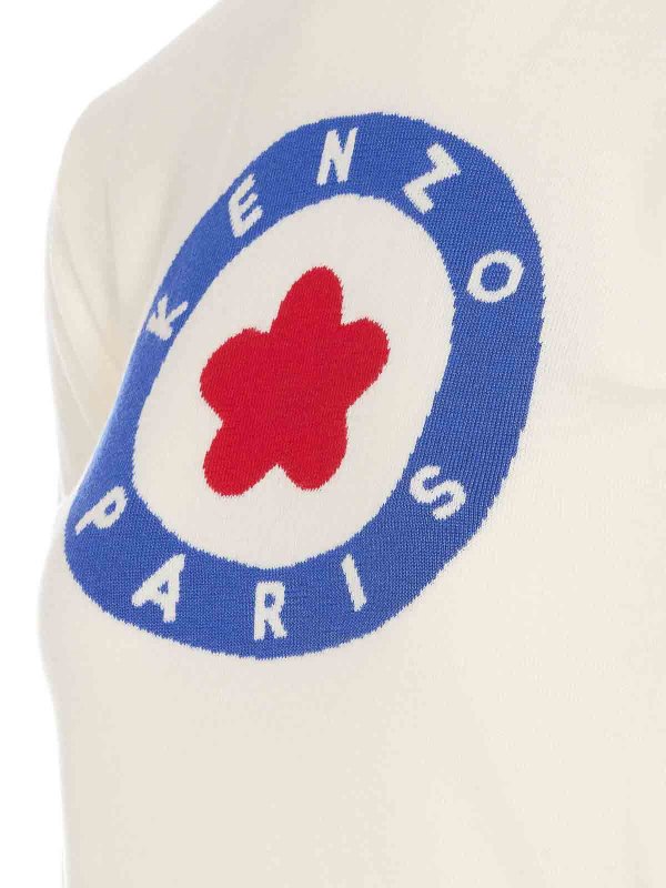 The Best Shops KENZO: Strickpullover mit Rundhalsausschnitt - Rundhalspullover - Weiß