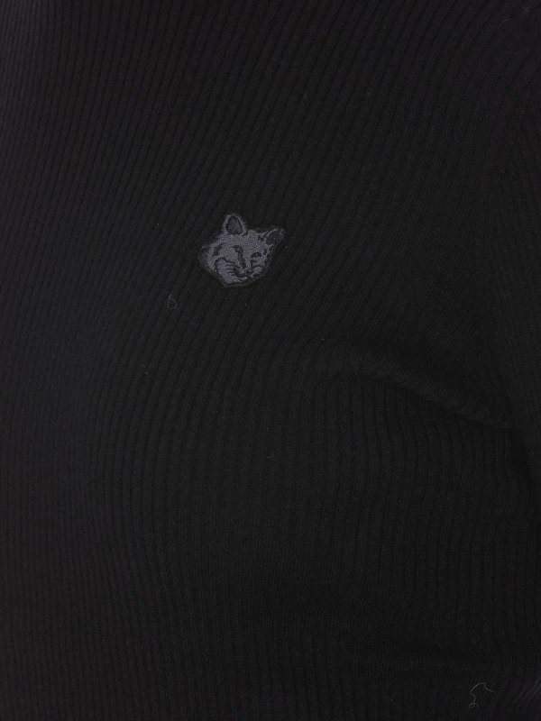 The Best Shops MAISON KITSUNÉ: クルーネック - クルーネック - 黒