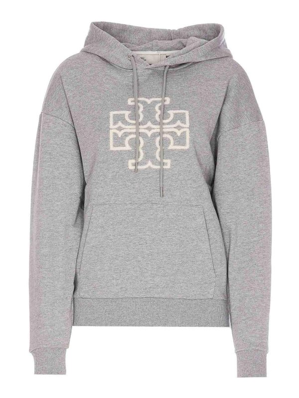 TORY BURCH: Sweatshirts & Sweaters - Logo hoodie
