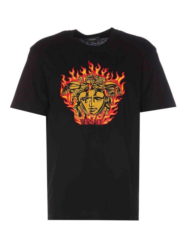 VERSACE: Camisetas - Camiseta - Negro