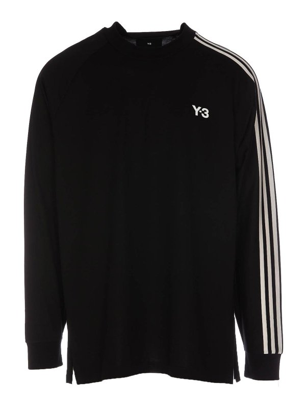 Y-3: Camisetas - Camiseta - Negro
