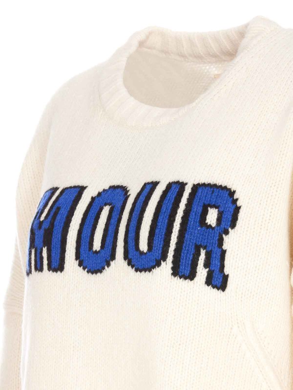 The Best Shops ZADIG&VOLTAIRE: Strickpullover mit Rundhalsausschnitt - Rundhalspullover - Weiß